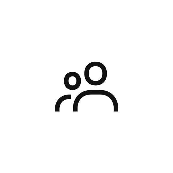 Imagen blanca con logo de personas con bordes negros