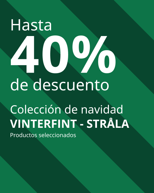 Imagen con fondo verde y texto de "Hasta 40% de descuento en colección de Navidad IKEA".