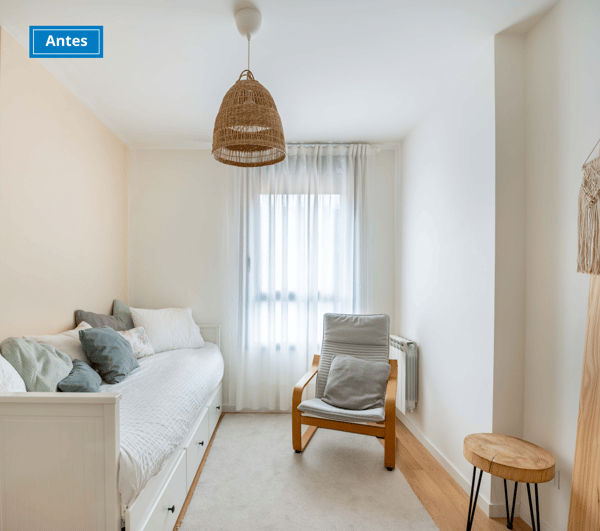 imagen de la habitación antes de redecorarla