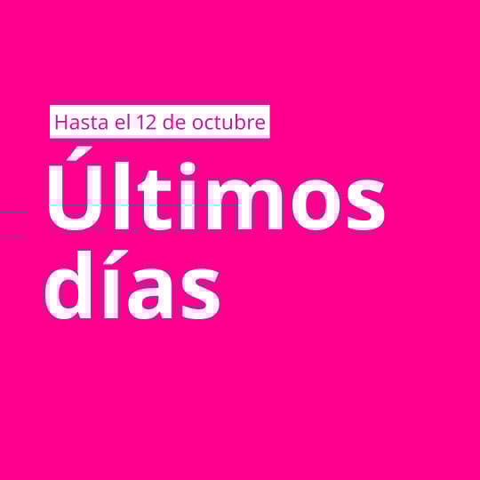 Imagen fucsia con llamado de letras blancas