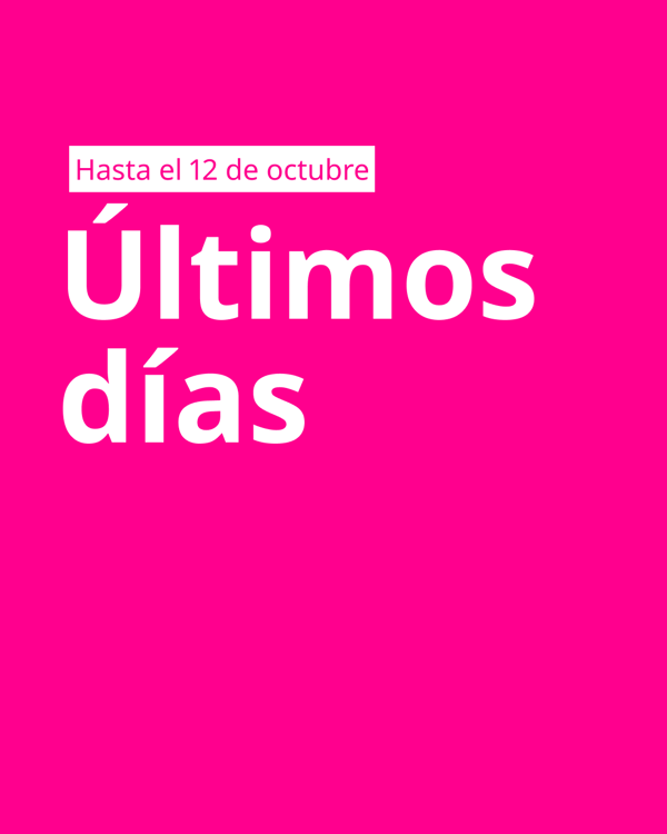 Imagen fucsia con llamado de últimos días con letra blanca.