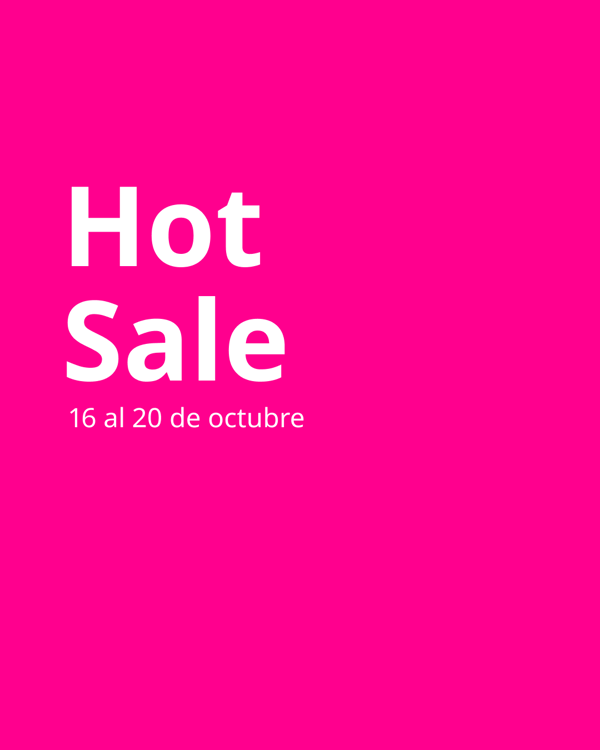 Imagen fucsia generica con llamado de Hot Sale en blanco