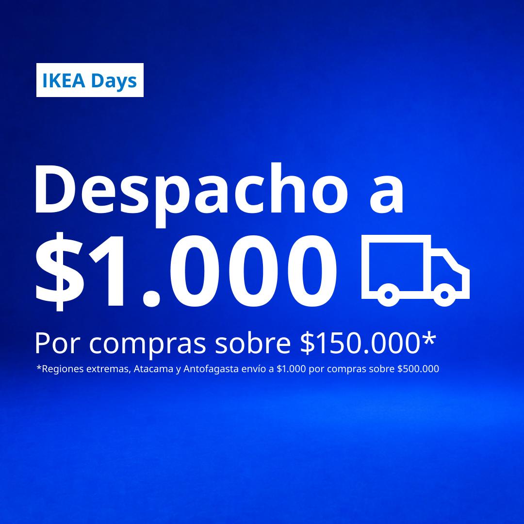 Imagen promocional azul de despacho a $1.000 en IKEA DAYS