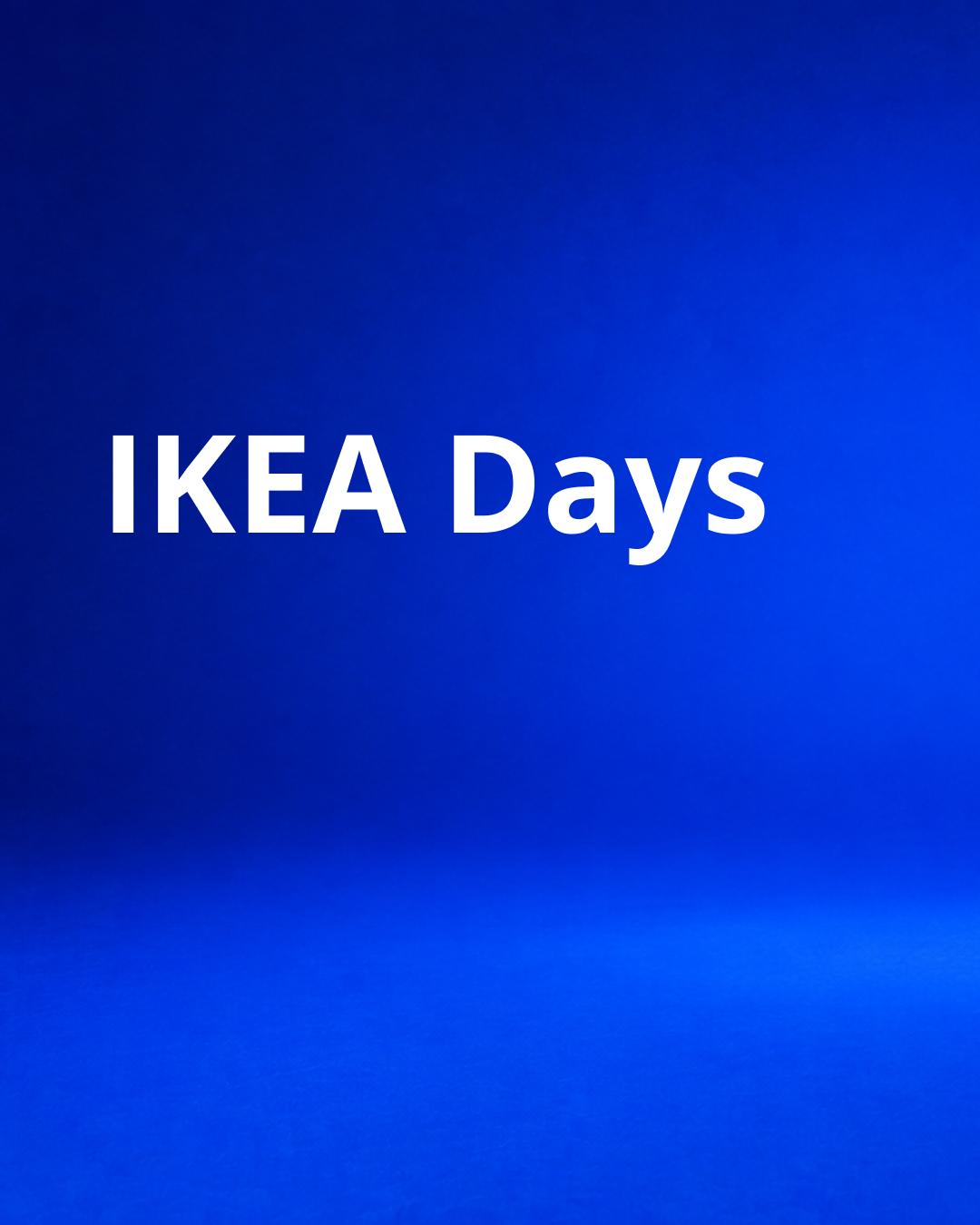 Imagen promocional azul de IKEA Days