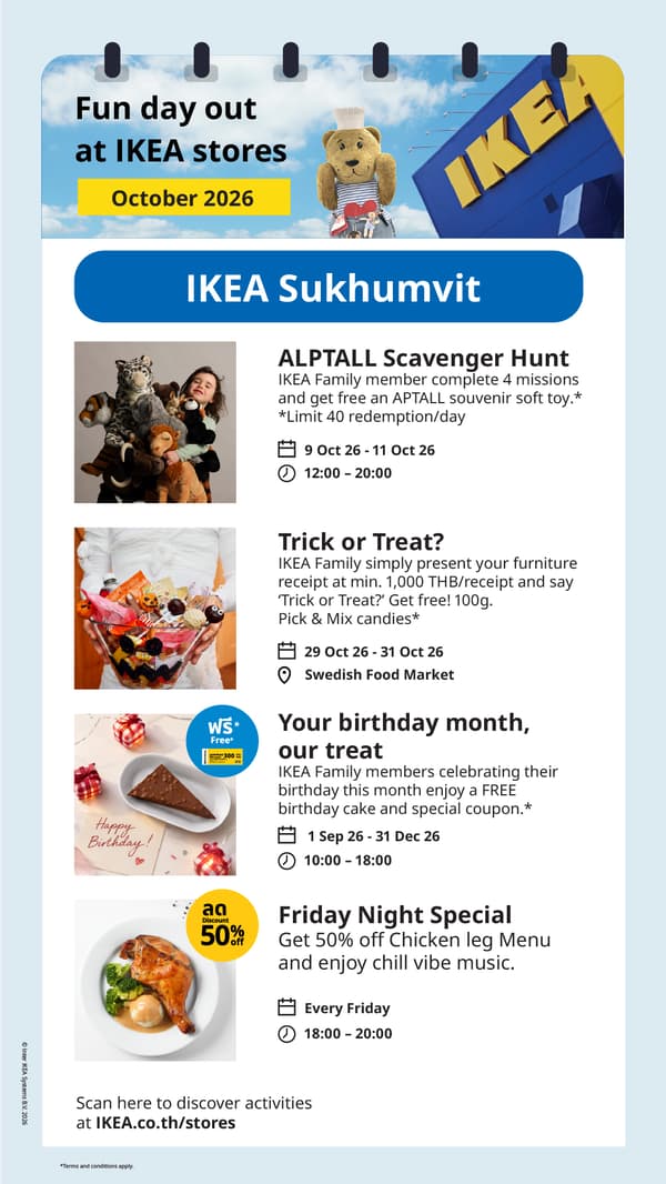 In-store offers and activities