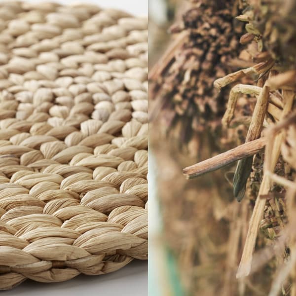 Individuales SOARÉ hechos con fibras naturales de manera sustentable y amigables con el medio ambiente.