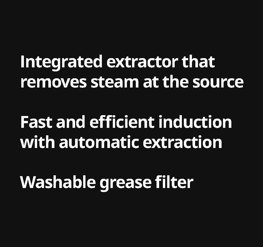 Induction hob benefits.