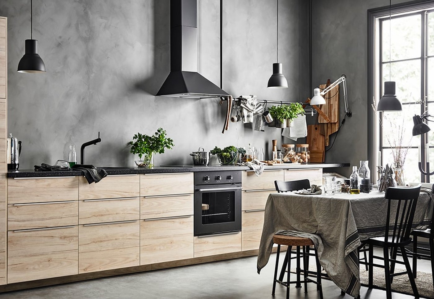 Industriele keuken modern rustiek IKEA