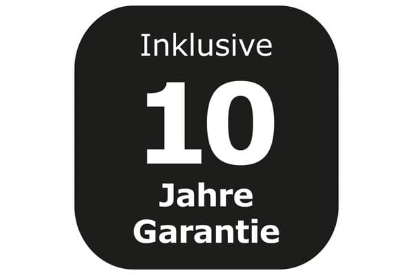 Inklusive 10 Jahre Garantie Grafik
