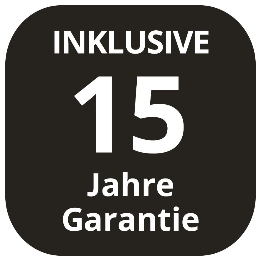 Inklusive 15 Jahre Garantie
