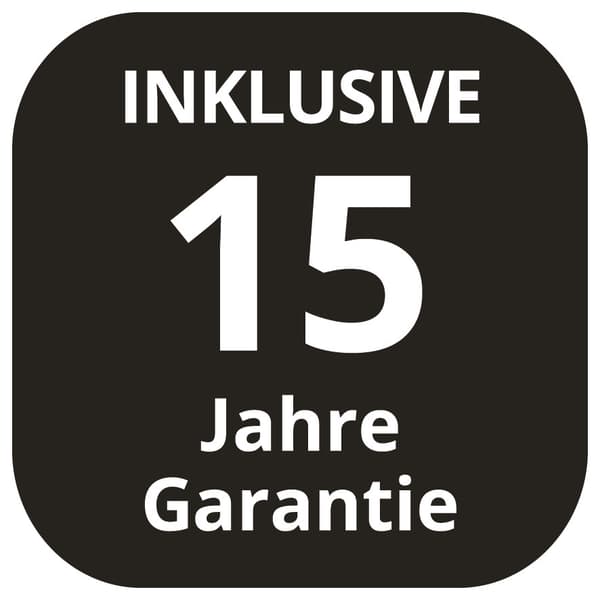 Inklusive 15 Jahre Garantie