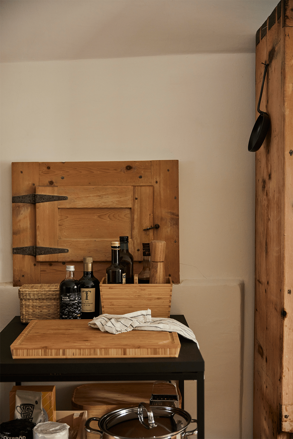 Inside a chalet kitchen