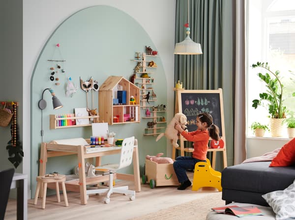 Inspiración para unha zona de estudo infantil.