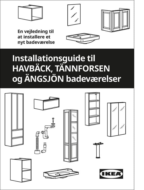 Installationsguide til HAVBÄCK, TÄNNFORSEN og ÄNGSJÖN badeværelser