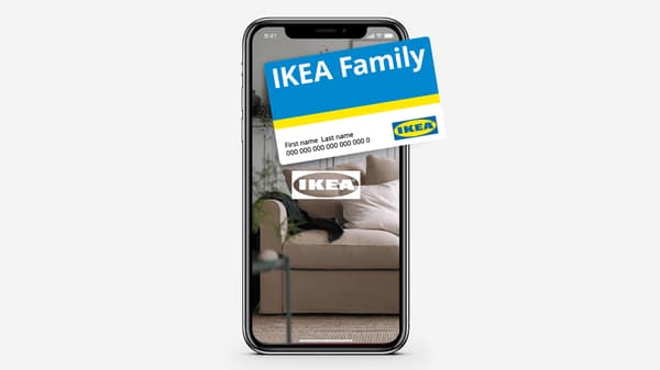 iPhone with IKEA Family card over top