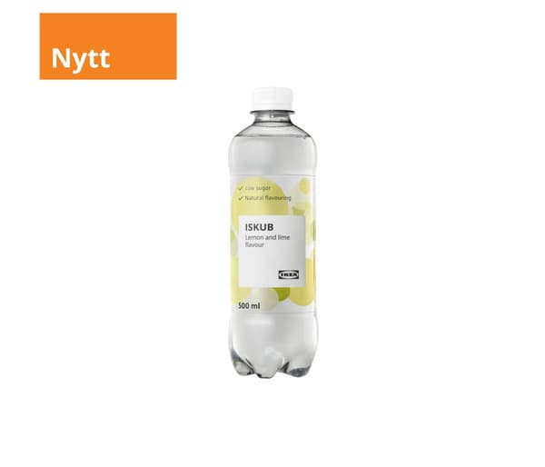ISKUB citron/lime på flaska.