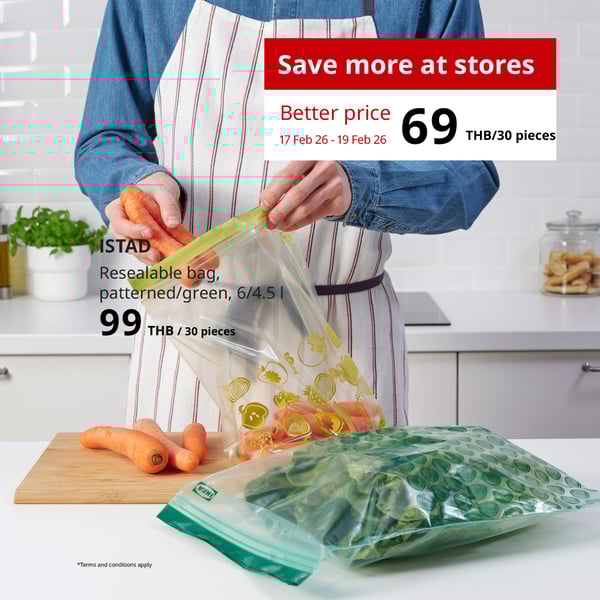 ISTAD (00525687) resealable bag (Global art.no. 40525685)
https://www.ikea.com/th/en/p/istad-resealable-bag-patterned-green-00525687/ 

