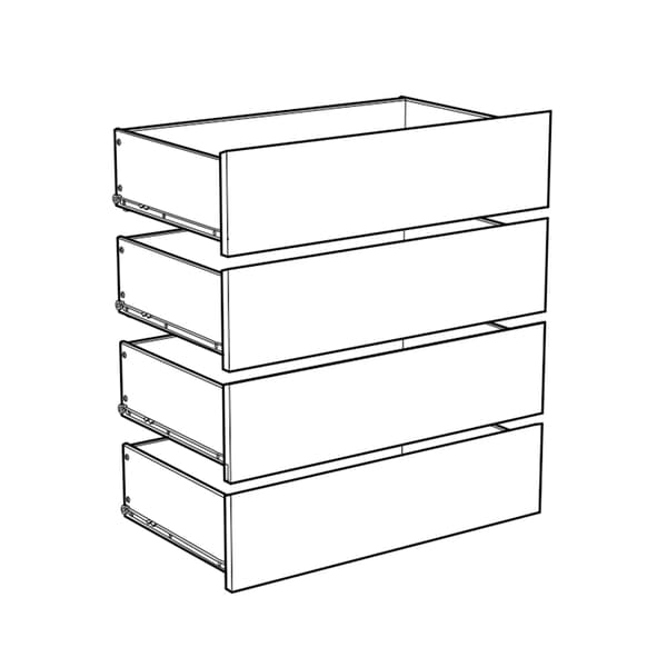 It is a picture of 4 drawers.