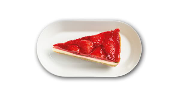 Jahodový cheesecake.