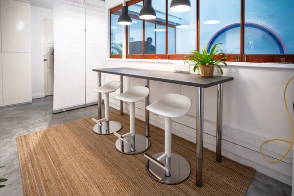 JANINGE Bar stool, grey, 76 cm