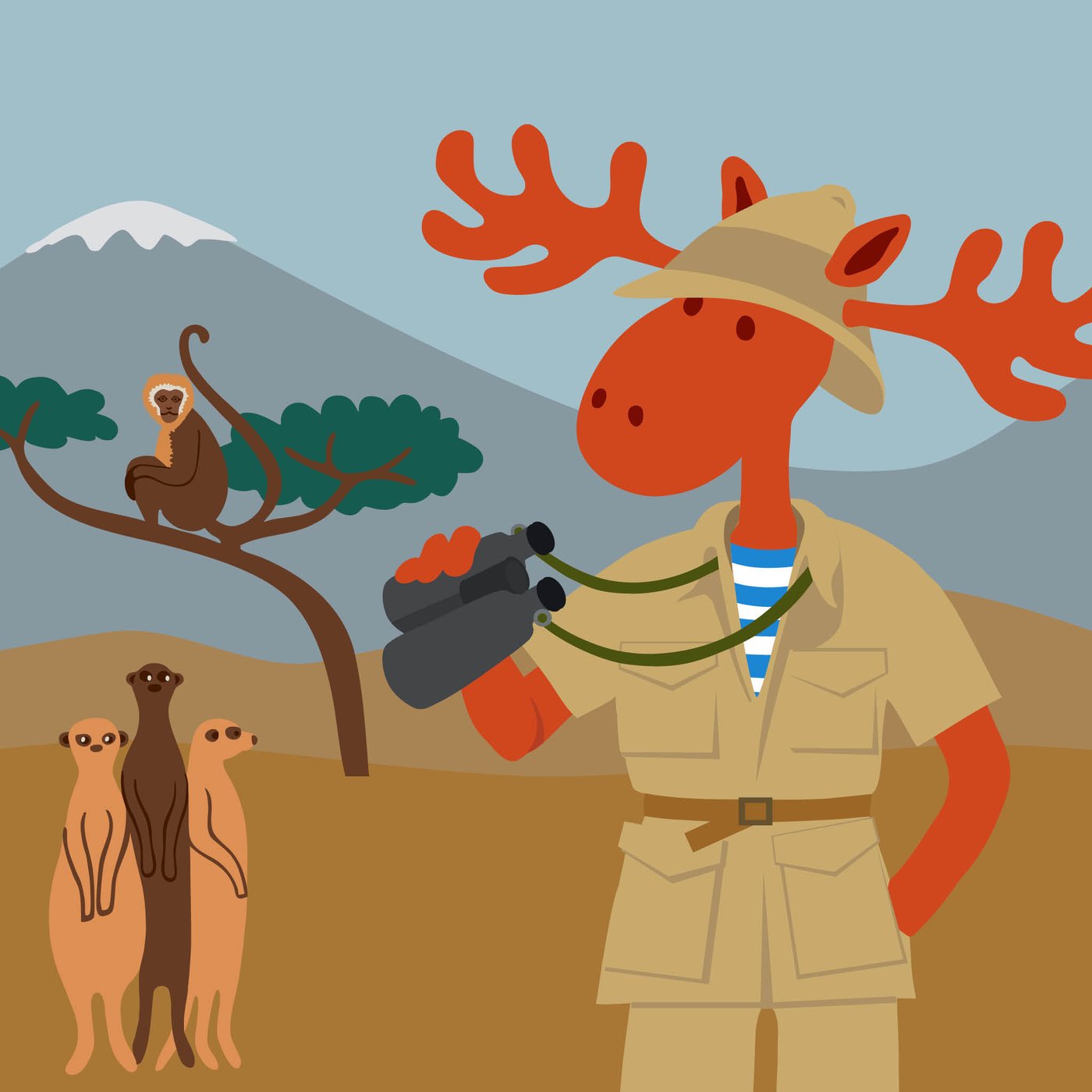 Jávorszarvas Afrikában.