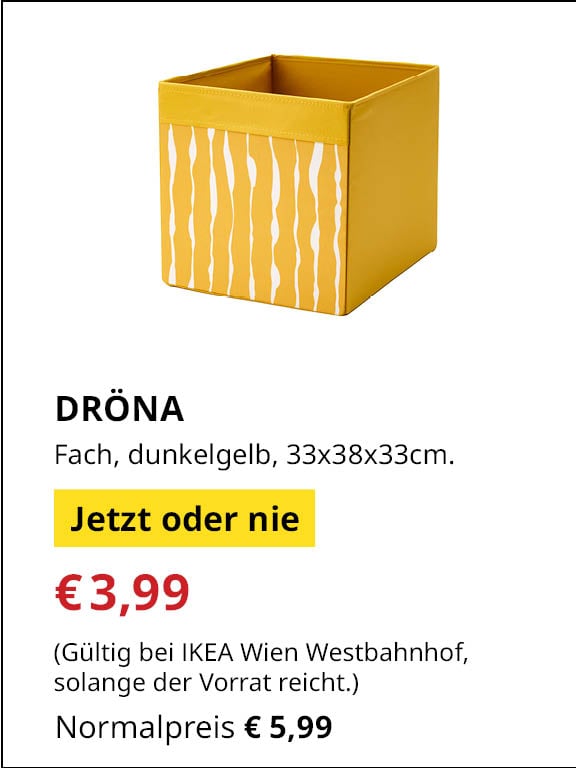 Jetzt oder Nie Angebot: DRÖNA Fach um €3,99 statt €5,99