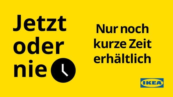 Jetzt oder Nie - Nur noch kurze Zeit erhältlich im Bild 