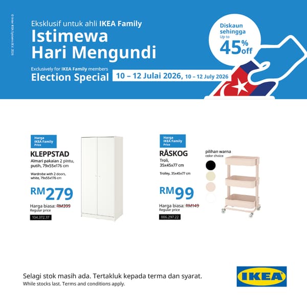 Johor election day offer KLEPPSTAD & RASKOG