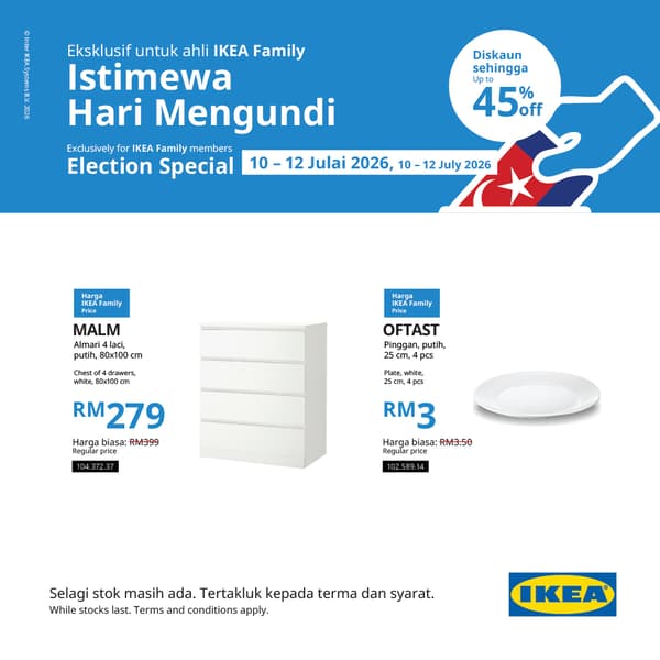 Johor election day offer MALM & OFTAST