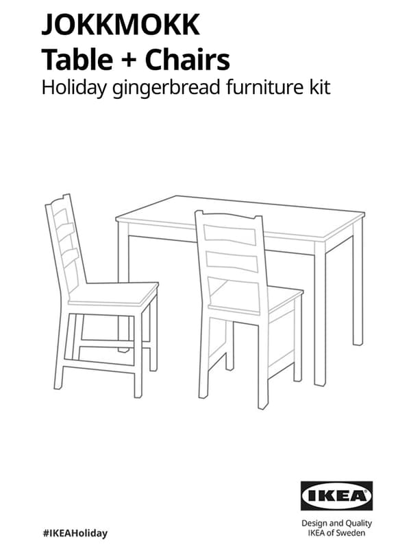 JOKKMOKK Table gingerbread assembly instructions