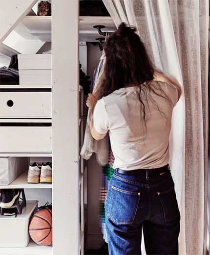 Julia using storage under the stairs