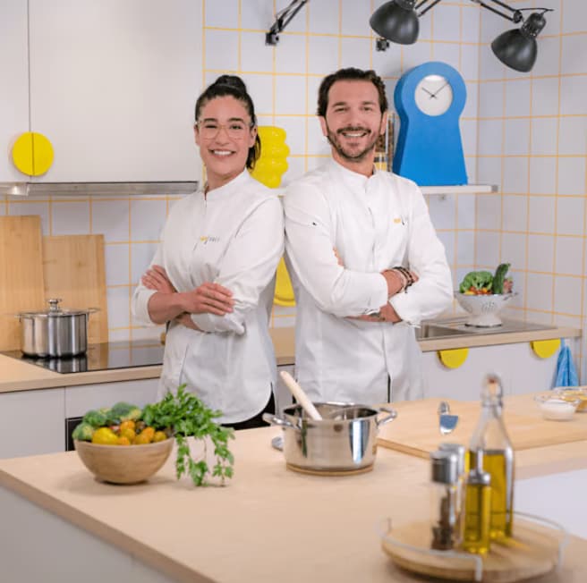 Justine Piluso et Pierre Chomet.