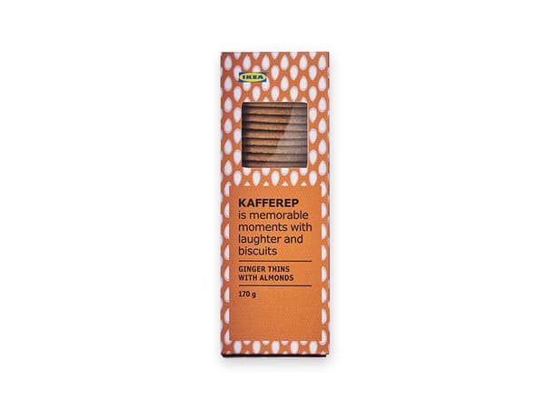 KAFFEREP Ginger thins with almond, 170g
