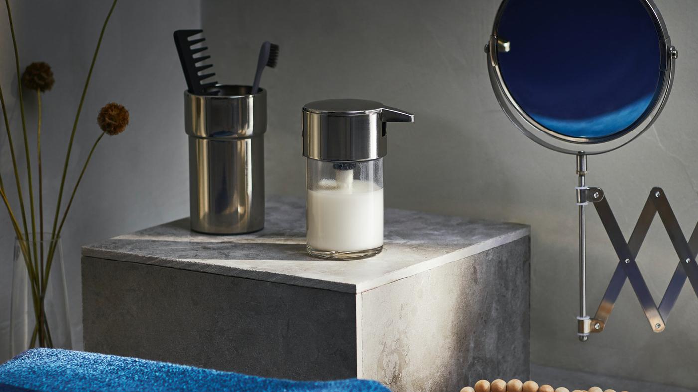 Check out all IKEA bathroom accessories series here IKEA