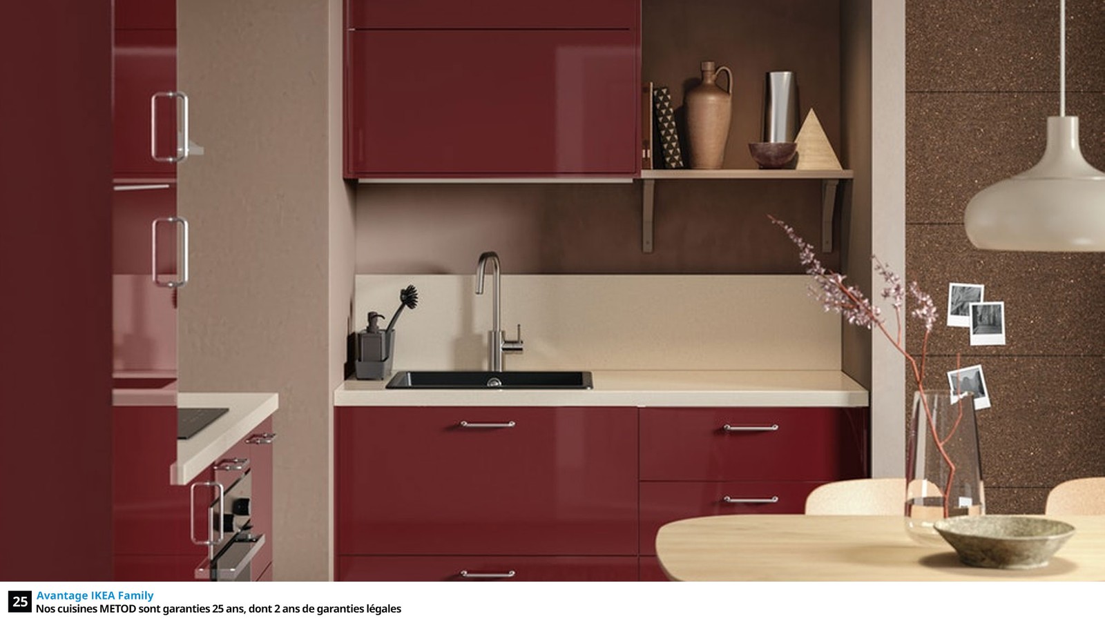 Cuisines METOD finition KALLARP rouge brillant IKEA
