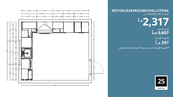 كان بسعر 3607 دينار أردني، والآن بسعر 2317 دينار أردني.