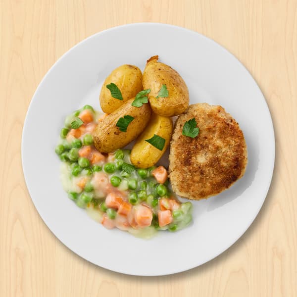 Karbonade
serveret med kartofler, stuvede ærter og gulerødder


89.-