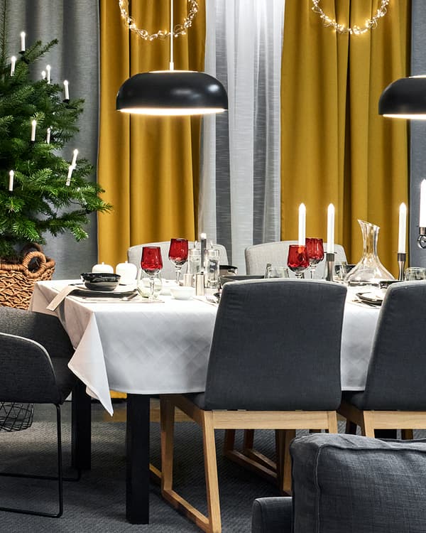 KARLHUGO Krzesło, dąb/Nordvalla ciemnoszary