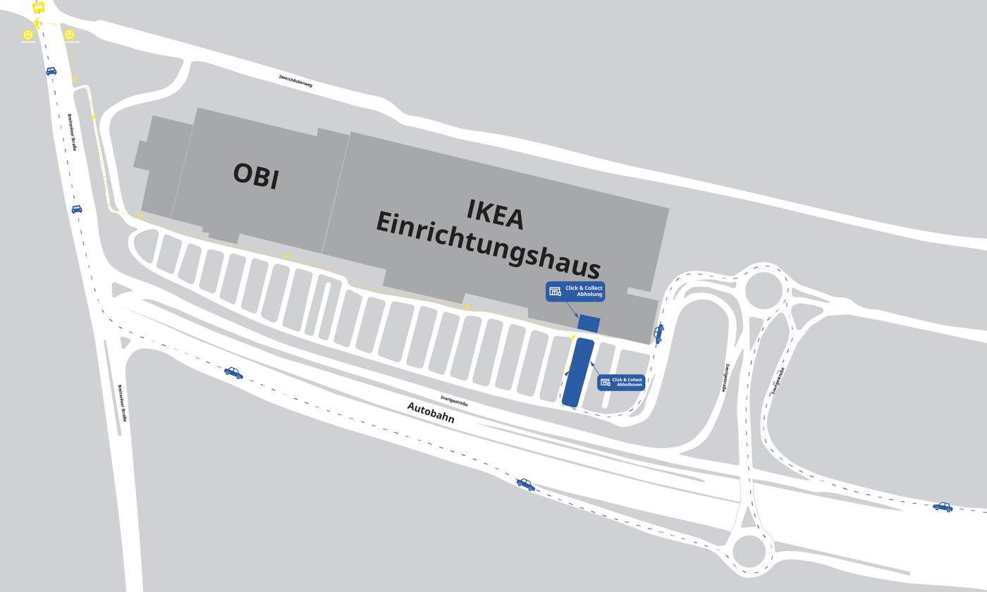 Karte Click & Collect Abholung in Wien Nord