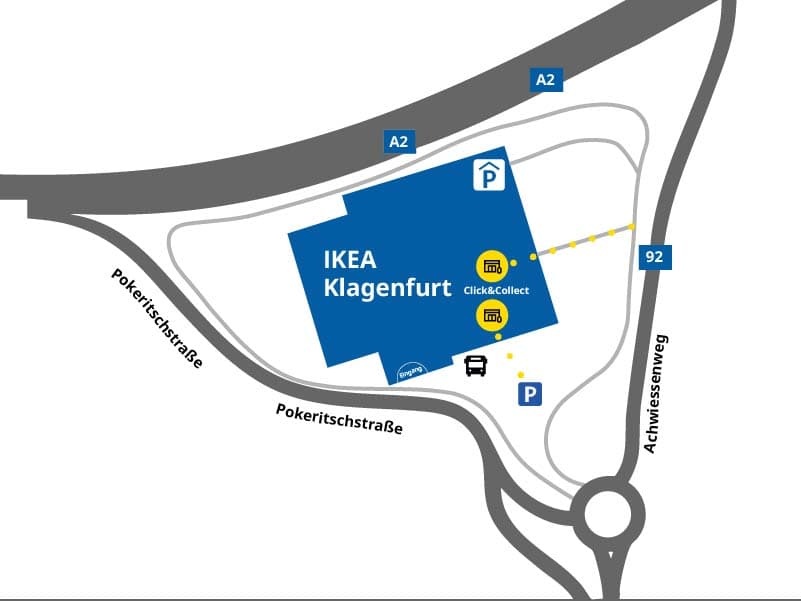 Karte Click &Collect IKEA Klagenfurt