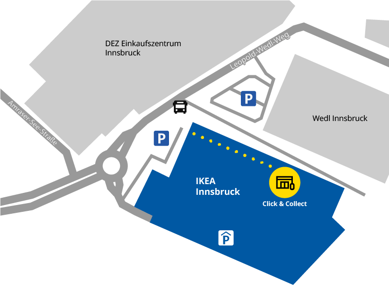 Karte für Click und Collect Abholung IKEA Innsbruck