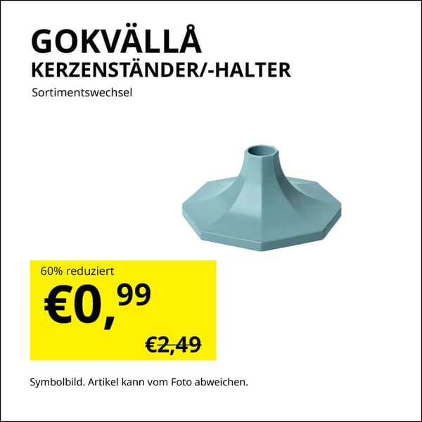 Kerzenständer türkis 0,99€ statt 2,49 €
