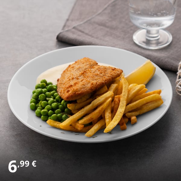 Хрустящая белая рыба
6,99 €