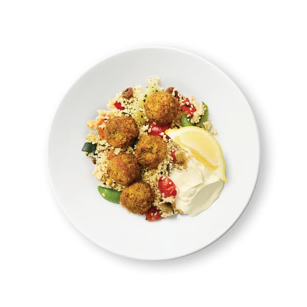 Kids falafel balls and couscous