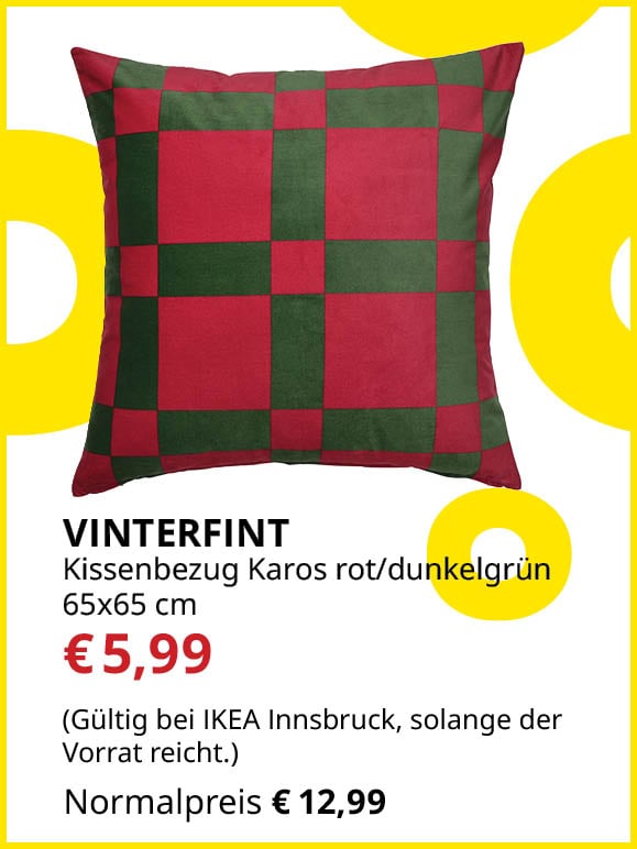 Kissenbezug rot Karos