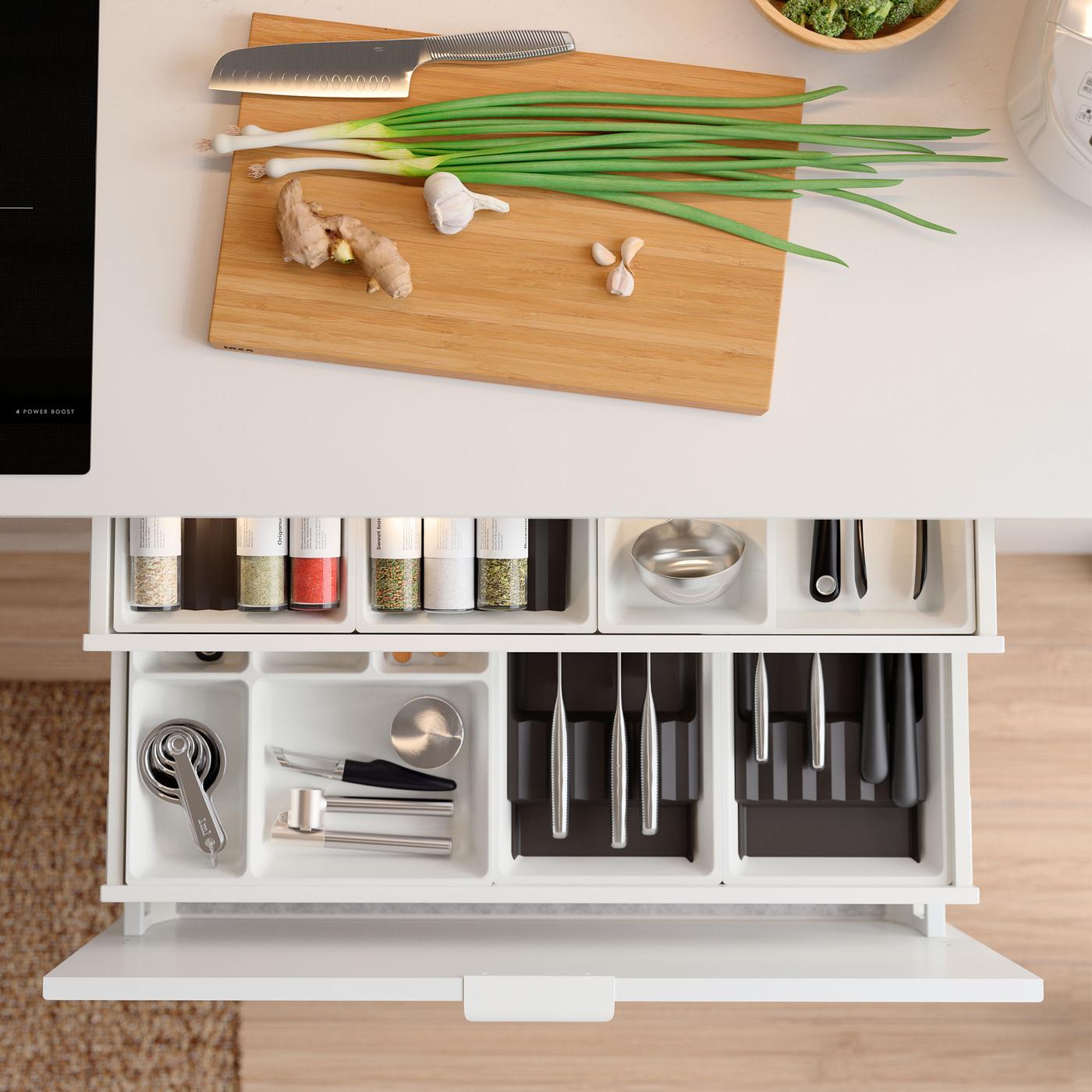 Kitchen drawer organisers
