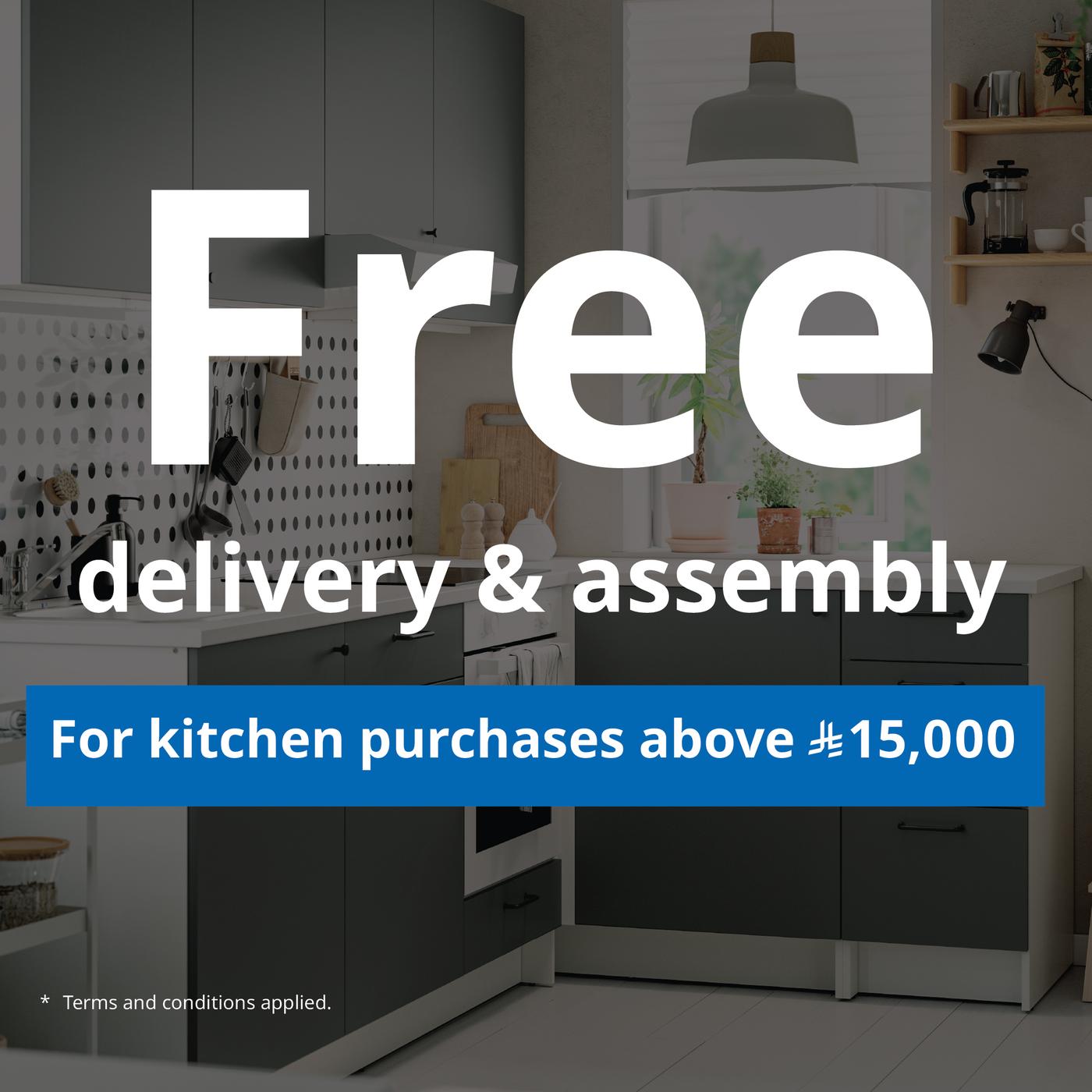 Kitchen free delivery and assembly 