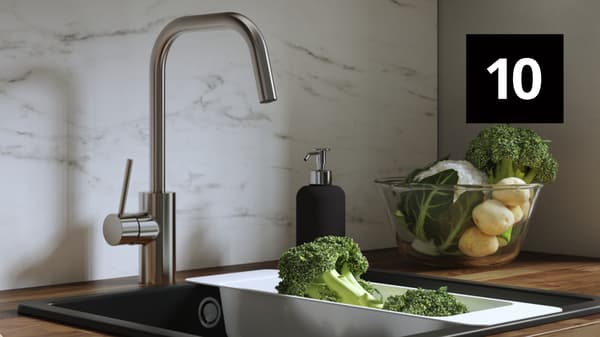 Kitchen mixer taps