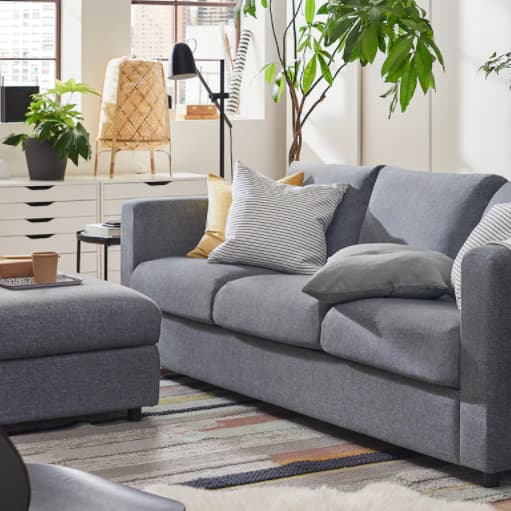 KIVIK dark grey sofa.