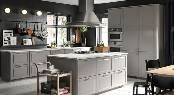 Grått ikea kjøkken